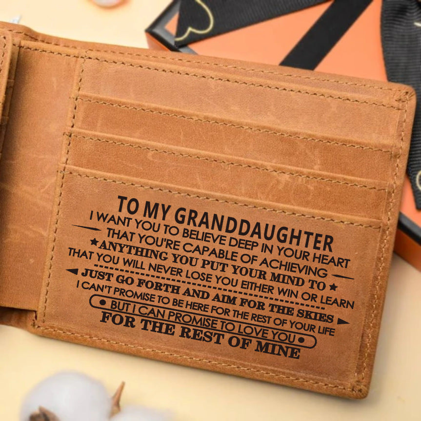 Engraved Genuine Leather Wallet