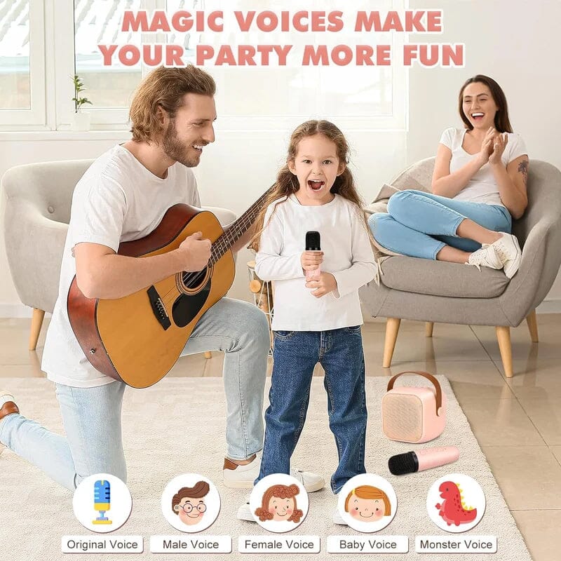 🎵Mini Karaoke Machine with Wireless Microphones