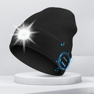 Bluetooth Beanie with LED Light & Removable Speakers