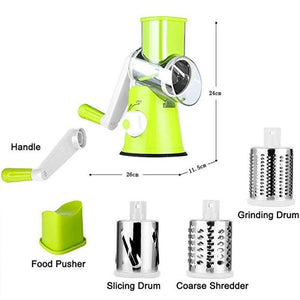 3 in 1 Rotary Cheese Grater Vegetable Slicer