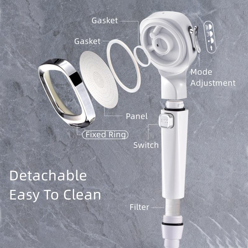 4-mode Handheld Pressurized Shower Head