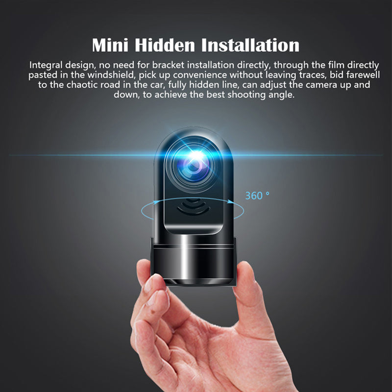 1080P HD 360° Rotating Mini ADAS Dashcam