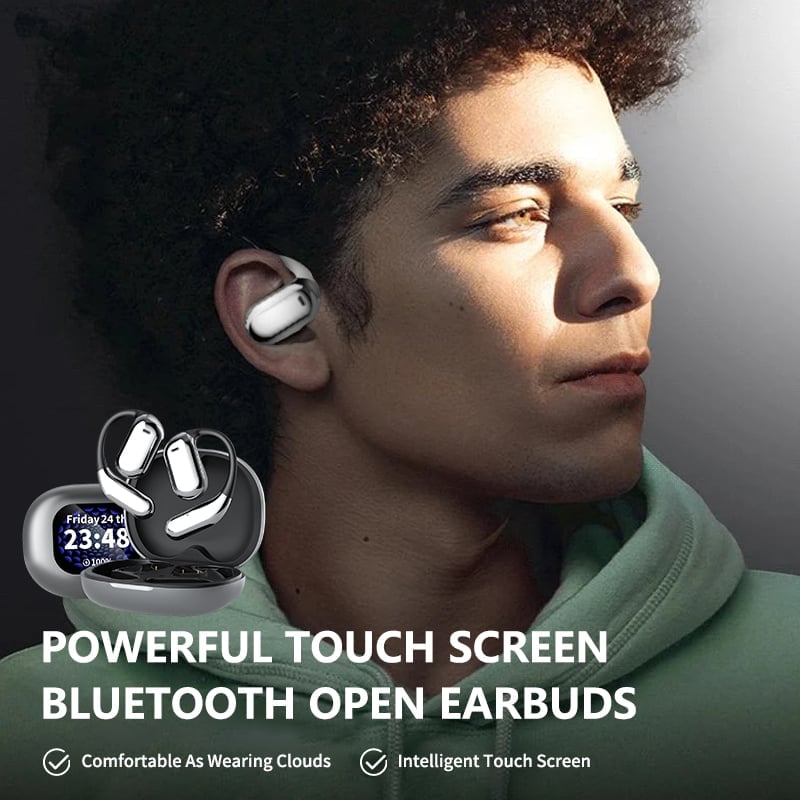 True Powerful Bluetooth 5.4 Open Ear Earbuds, IPX5 Waterproof