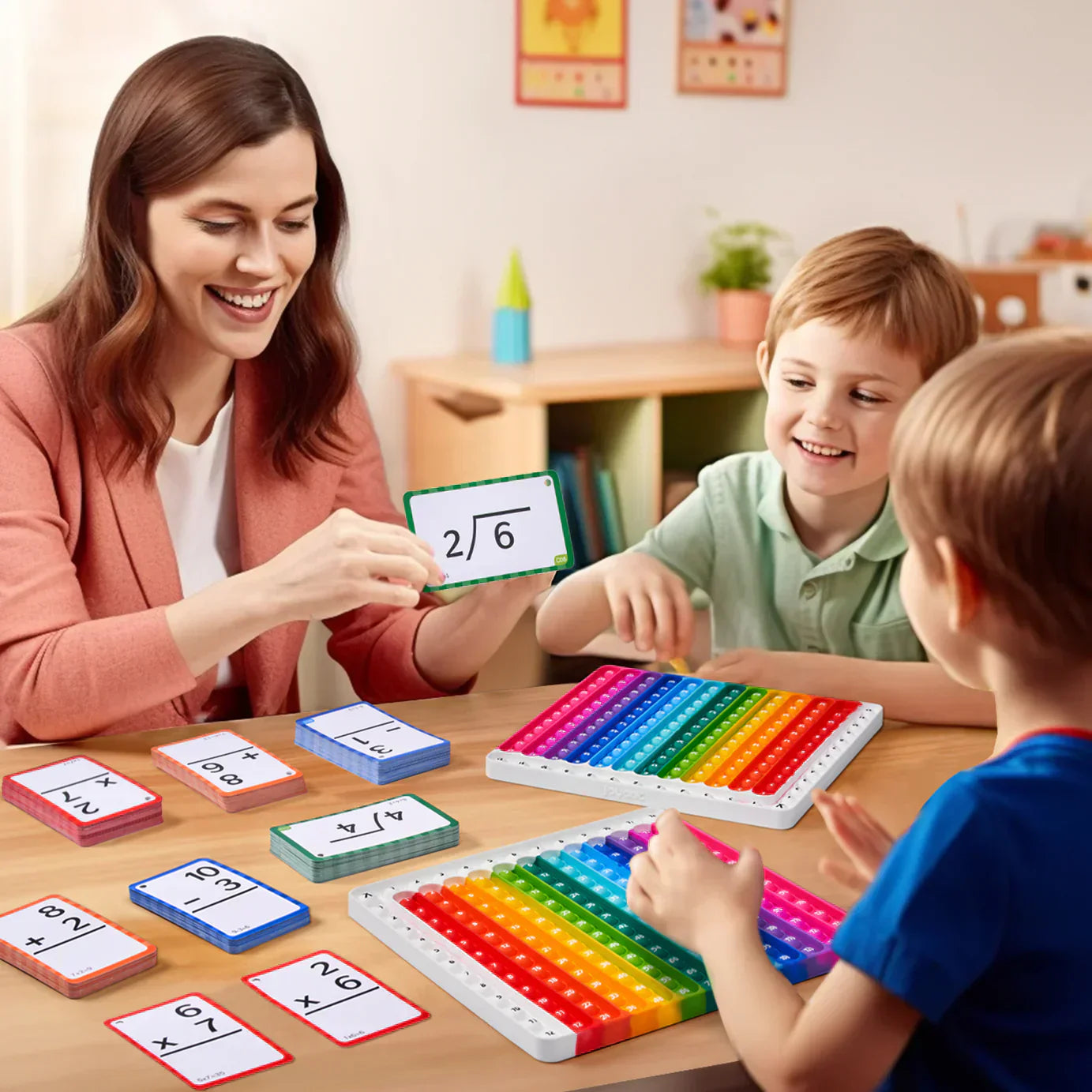 Math Flash Cards and Pop Fidget Chart