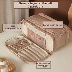 Large Capacity Portable Travel Cosmetic Bag