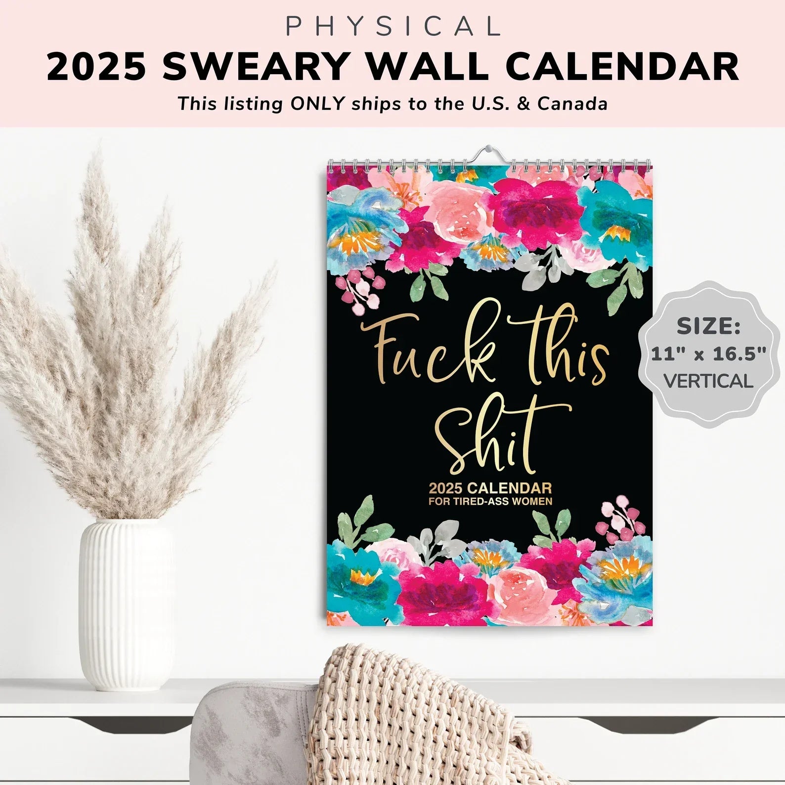 2025 new Calendar for Tired-Ass Women