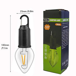 Outdoor Camping Hanging Type-C Charging Retro Bulb Light