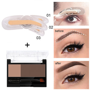 Two-tone Waterproof Eyebrow Stamp Powder