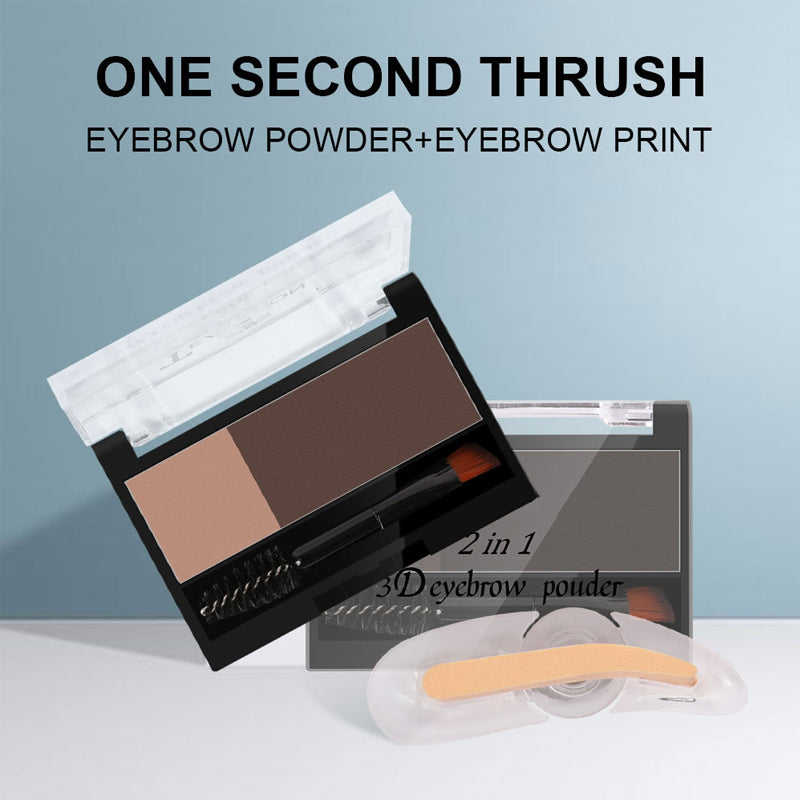 Two-tone Waterproof Eyebrow Stamp Powder