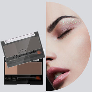 Two-tone Waterproof Eyebrow Stamp Powder