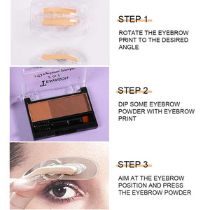 Two-tone Waterproof Eyebrow Stamp Powder