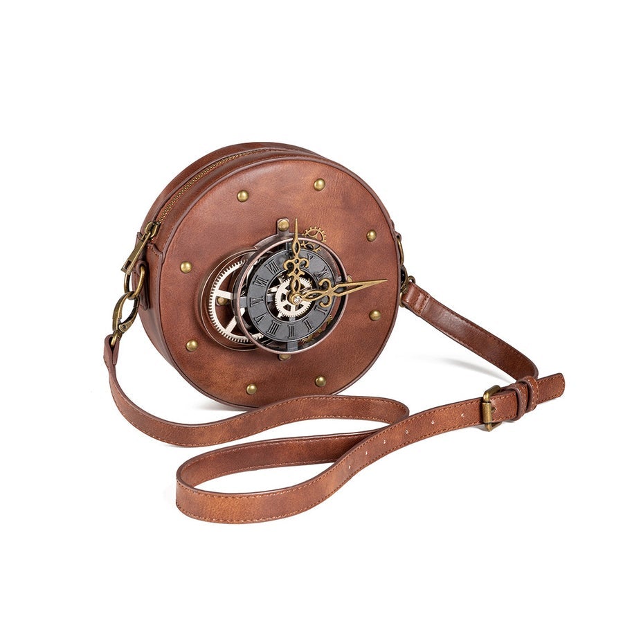 Punk Retro Round Crossbody Bag