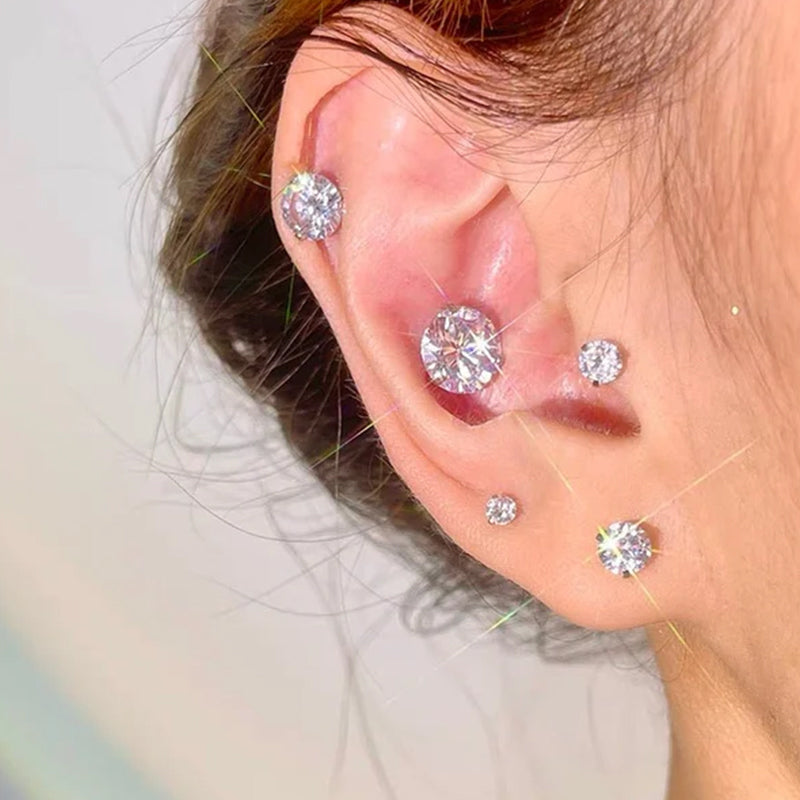 Magnetic Zircon Stud Ear Clip