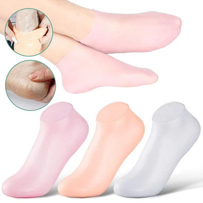 Women Foot Spa Pedicure Silicone Moisturizing Socks for Dry Cracked Feet