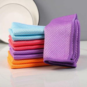 Fish Scale Microfiber Polishing Cleaning Cloth (5 Pcs)