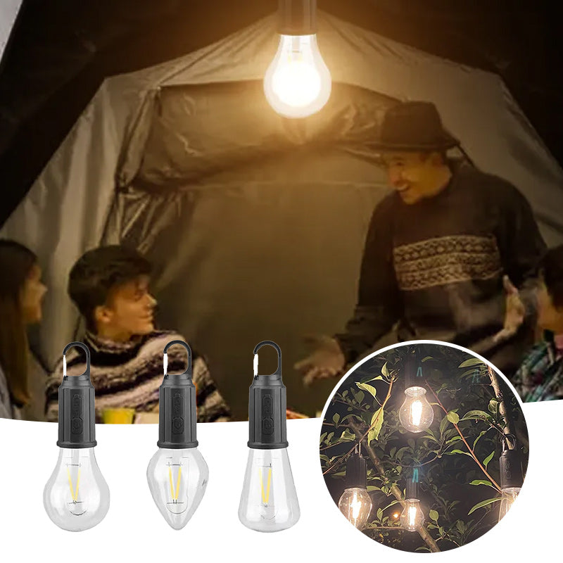 2024 New Outdoor Camping Hanging Type-C Charging Retro Bulb Light