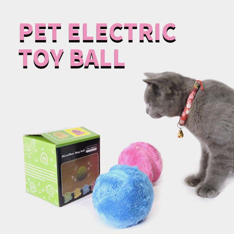 Pet Electric Ball Toy Set with Plush Cover（With a four-color outer sheath）