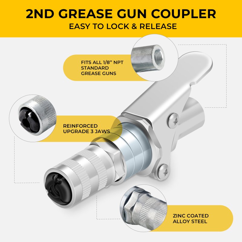 Saker Grease Gun Coupler