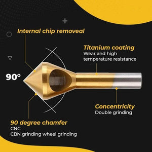 Titanium Coated Countersink Chamfer Tool（4 PCS）