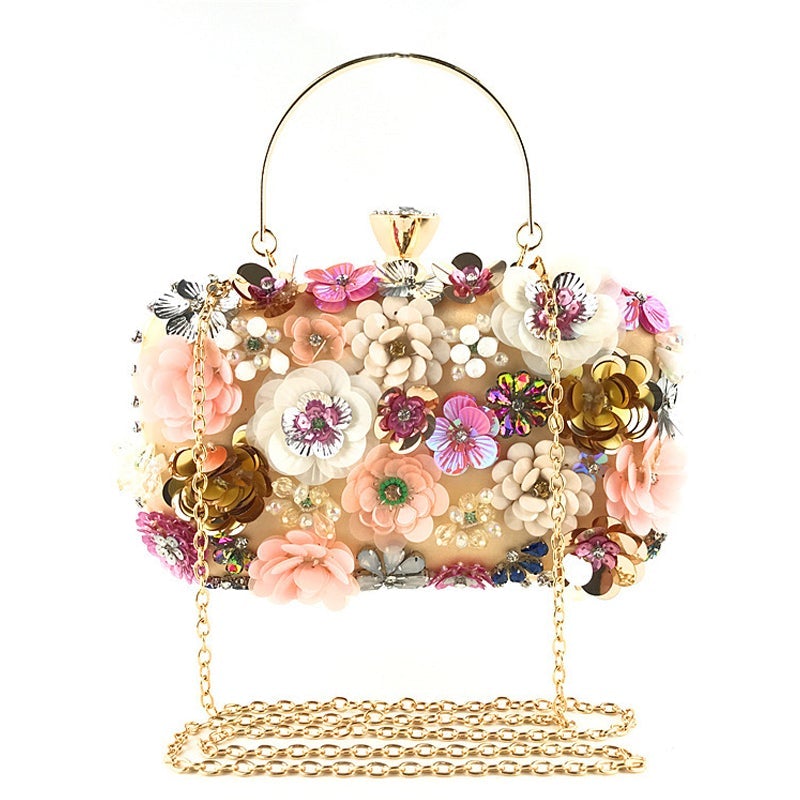 Luxury Flower Beaded Evening Bag