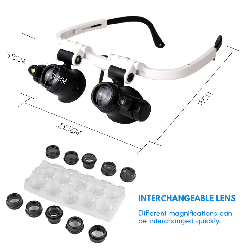 LED Glasses Magnifier