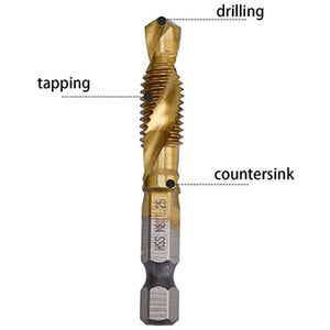 6 Piece Metric Thread Tap Drill Bits Set