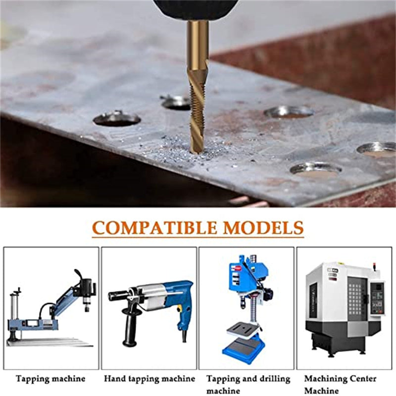 6 Piece Metric Thread Tap Drill Bits Set