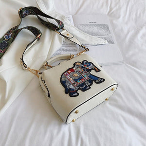 Vintage Embroidery Elephant Bag