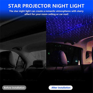 Car and Home Ceiling Romantic USB Night Light