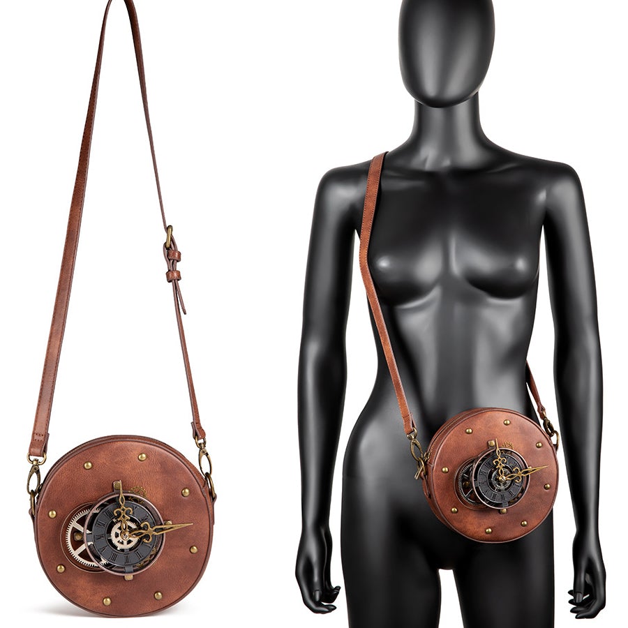 Punk Retro Round Crossbody Bag