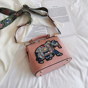 Vintage Embroidery Elephant Bag