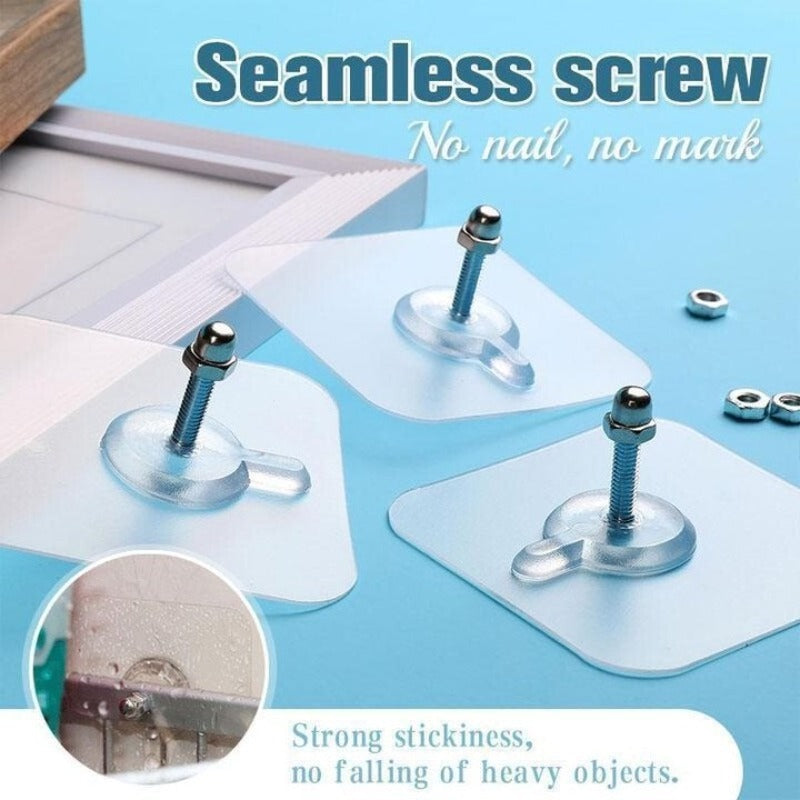 Self Adhesive Nails Wall Mount Non-Trace Screw Hook Stickers