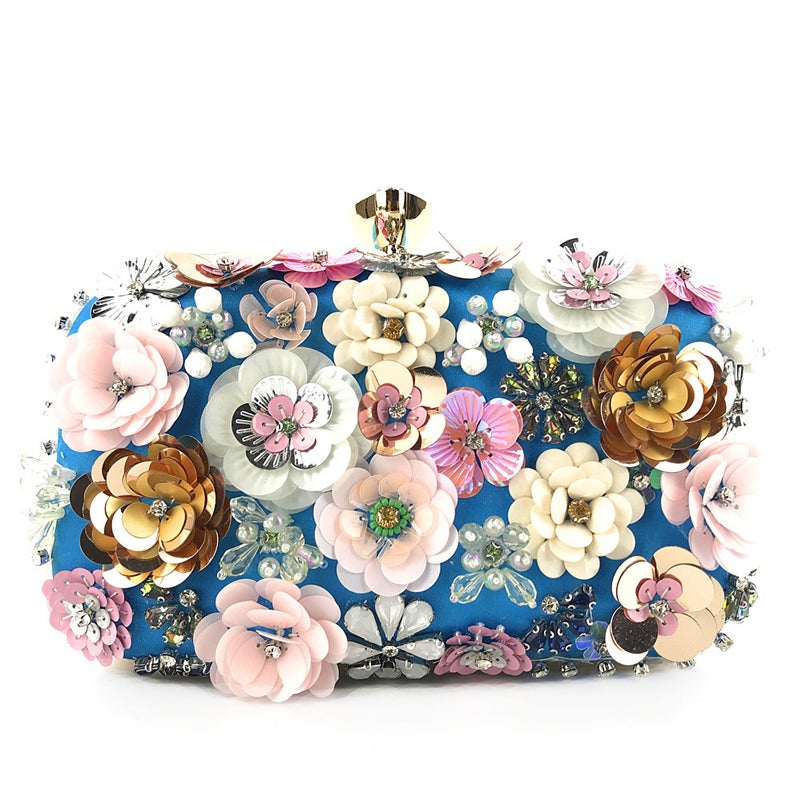 Luxury Flower Beaded Evening Bag