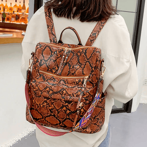 Vintage PU Leather Backpack