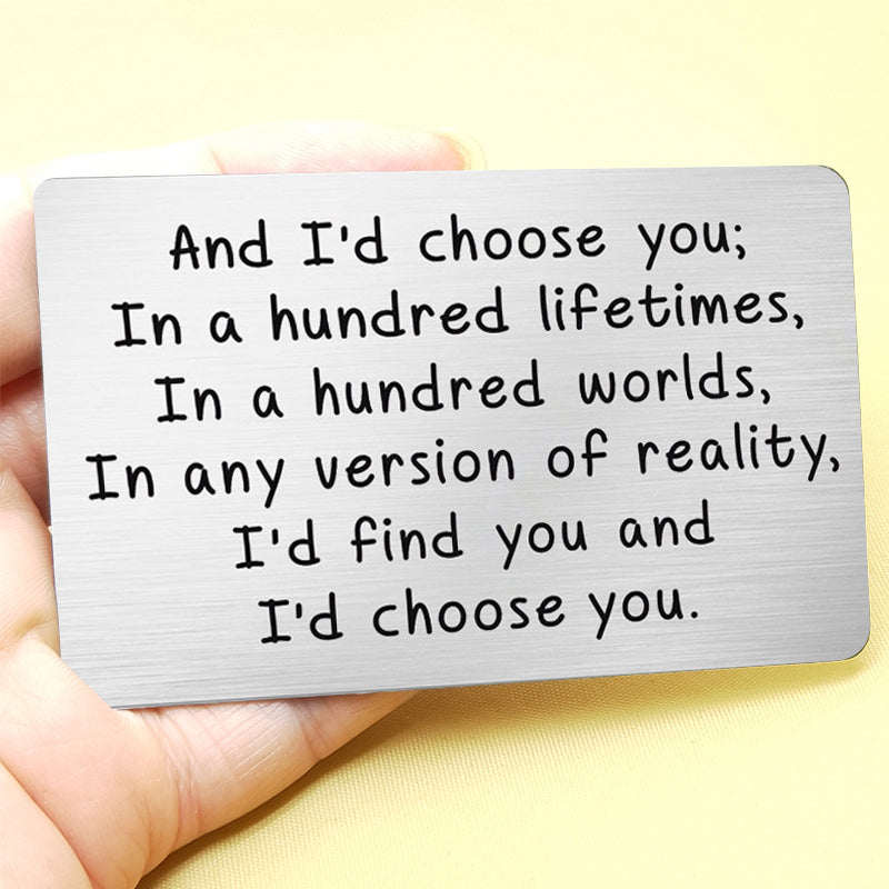 Valentine's Day Stainless Steel Card