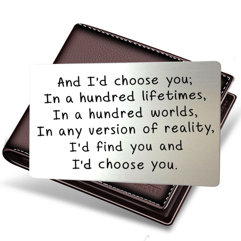 Valentine's Day Stainless Steel Card