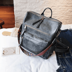 Vintage PU Leather Backpack