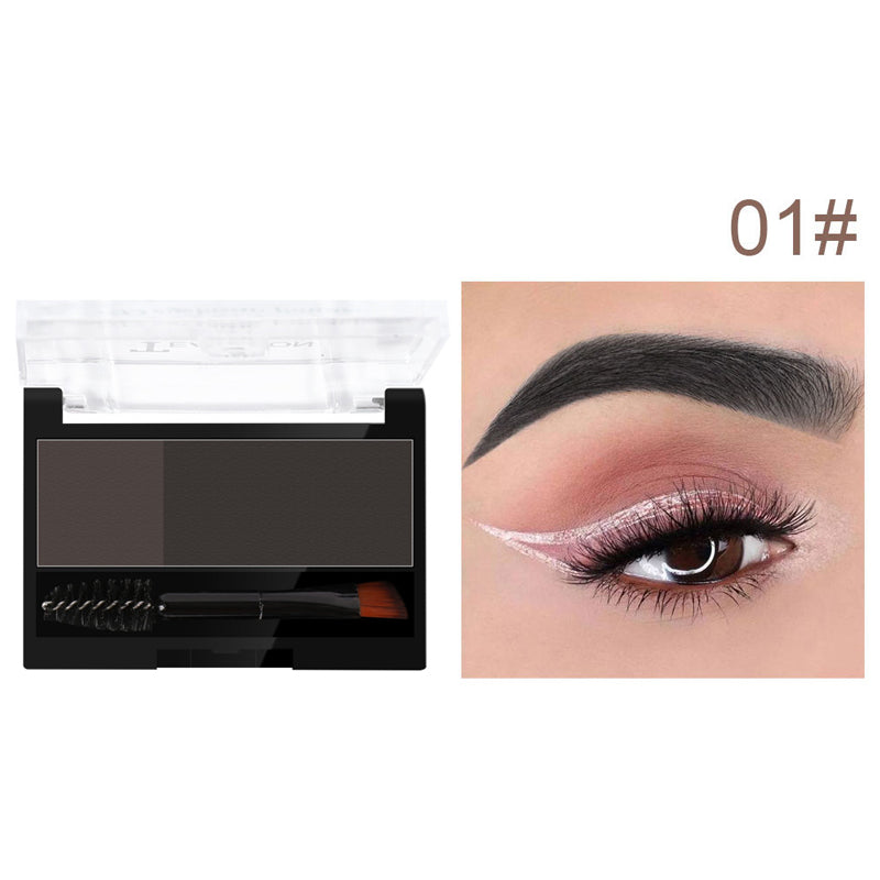 Two-tone Waterproof Eyebrow Stamp Powder