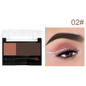 Two-tone Waterproof Eyebrow Stamp Powder