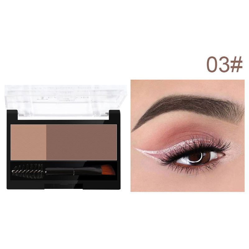 Two-tone Waterproof Eyebrow Stamp Powder