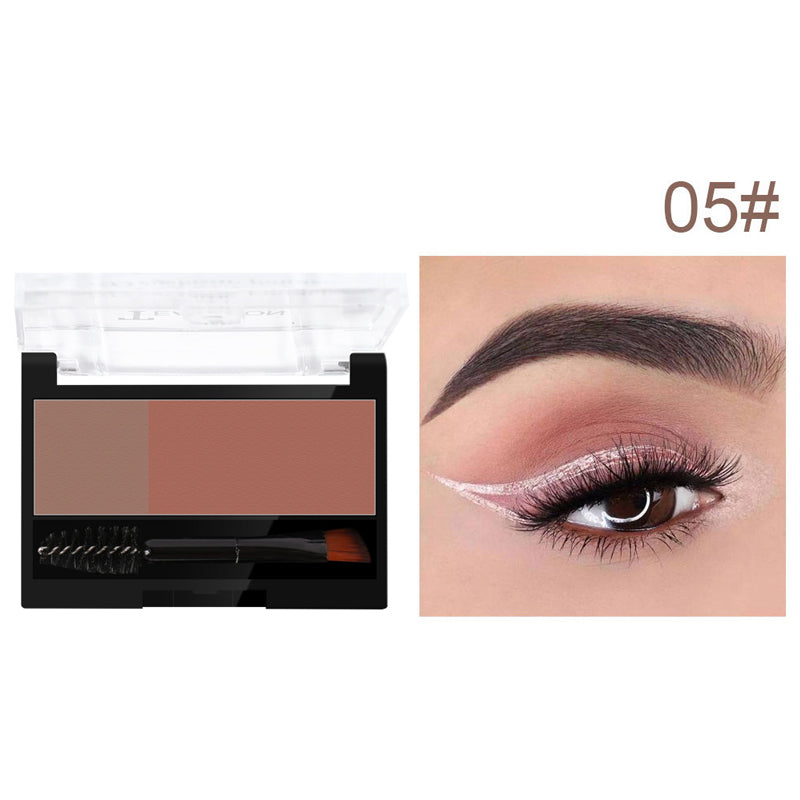 Two-tone Waterproof Eyebrow Stamp Powder